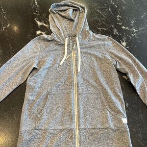 Vuori Halo Performance Zip Up Hoodie Heather Gray XS
